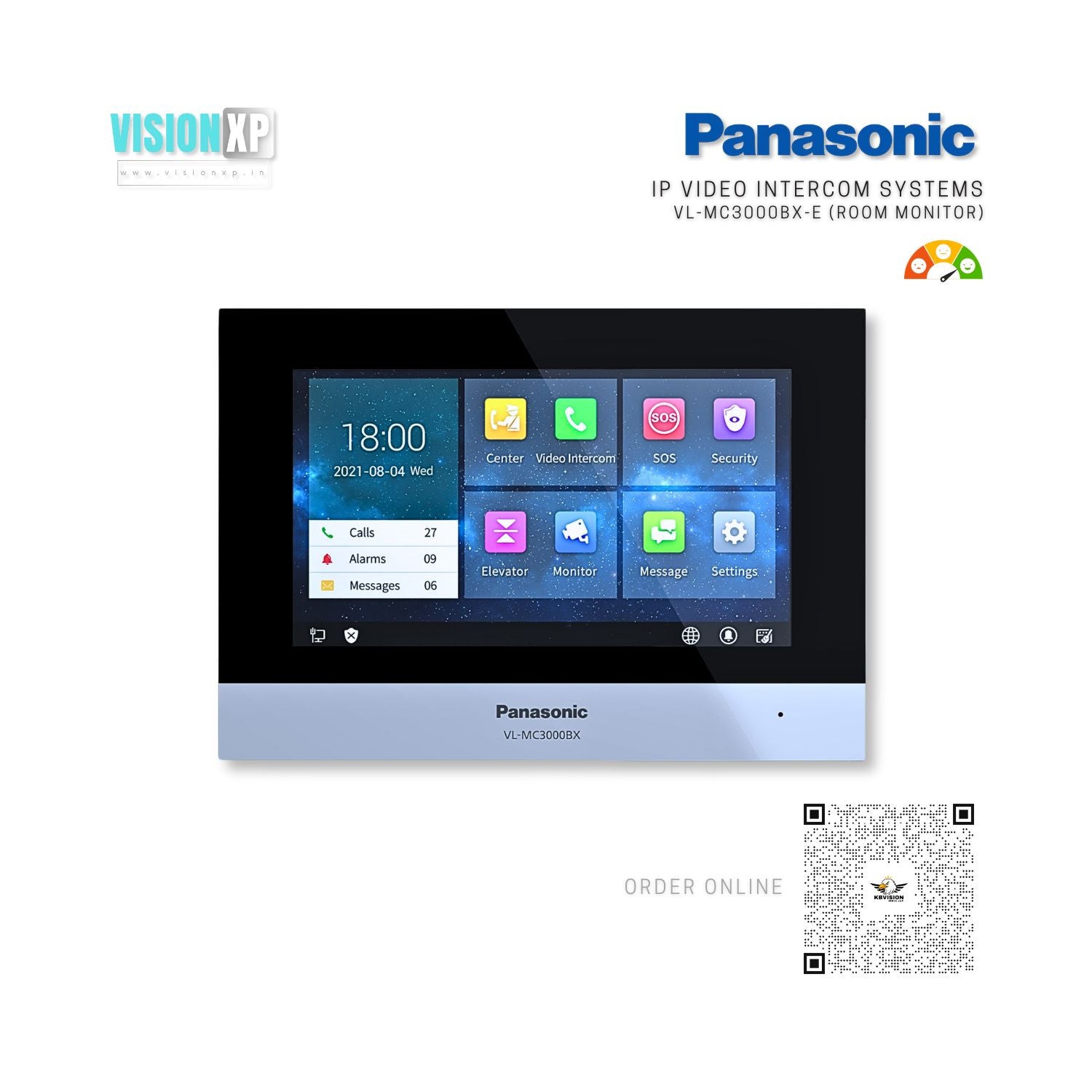 Panasonic VL-MC300BX-E Room Monitor IP Video Intercom Systems Panasonic VL-MC300BX-E Room Monitor IP Video Intercom Systems